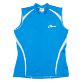 GONSO Cycling Womens Jersey Blue Sleeveless 1/2 Zip UK 12