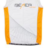 Cycling Mens Jersey Orange Sleeveless Full Zip L