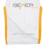 Cycling Mens Jersey Orange Sleeveless Full Zip L
