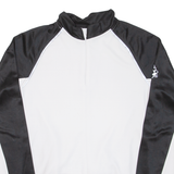 Cycling Mens Jersey White Long Sleeve 1/2 Zip M