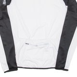 Cycling Mens Jersey White Long Sleeve 1/2 Zip M