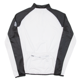 Cycling Mens Jersey White Long Sleeve 1/2 Zip M