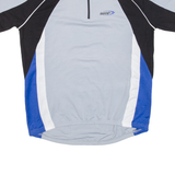 Cycling Mens Jersey Grey 1/4 Zip L