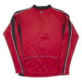 Cycling Mens Jersey Red Long Sleeve 1/2 Zip XL