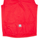 SPORTFUL Cycling Mens Jersey Red Sleeveless 1/4 Zip XL