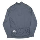 GONSO Cycling Mens Jersey Grey Long Sleeve 1/4 Zip L