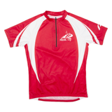 Cycling Mens Jersey Red 1/2 Zip M