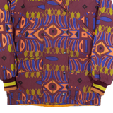 CHILLYTIME Womens Jacket Maroon 90s Crazy Pattern S