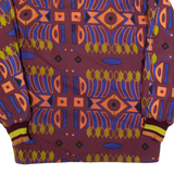 CHILLYTIME Womens Jacket Maroon 90s Crazy Pattern S