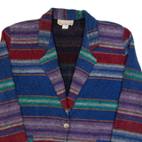 BONJOUR Shacket Womens Blazer Jacket Blue 90s Striped M