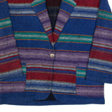 BONJOUR Shacket Womens Blazer Jacket Blue 90s Striped M