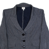 ARMANI COLLEZIONI Womens Blazer Jacket Grey 90s Chevron S