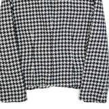 CALYX Womens Blazer Jacket Black Wool 90s Houndstooth M