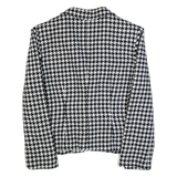 CALYX Womens Blazer Jacket Black Wool 90s Houndstooth M