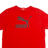PUMA Mens T-Shirt Red Crew Neck M
