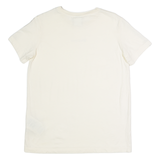 CHAMPION Womens T-Shirt Cream Crew Neck L