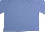 CALVIN KLEIN JEANS Cropped Womens T-Shirt Blue Crew Neck XS