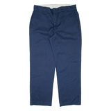 DICKIES Workwear Mens Trousers Blue Regular Straight W36 L30