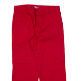 DICKIES Workwear Womens Trousers Red Regular Straight W29 L22