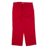 DICKIES Workwear Womens Trousers Red Regular Straight W29 L22