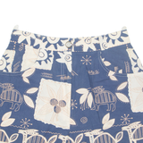 Womens Chino Shorts Blue 90s Floral S W27