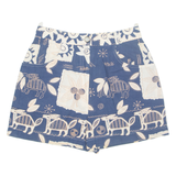 Womens Chino Shorts Blue 90s Floral S W27