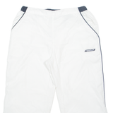 REEBOK Mesh Lined 3/4 Length Womens Sports Shorts White UK 10 W27