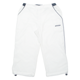 REEBOK Mesh Lined 3/4 Length Womens Sports Shorts White UK 10 W27