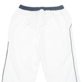 REEBOK Mesh Lined 3/4 Length Womens Sports Shorts White UK 10 W27