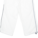 REEBOK Mesh Lined 3/4 Length Womens Sports Shorts White UK 10 W27