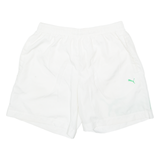 PUMA Mesh Lined Mens Sports Shorts White M W30