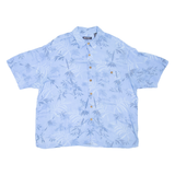PURITAN Mens Hawaiian Shirt Blue Floral XL