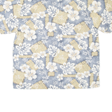 CARDINI OFFICER Mens Hawaiian Shirt Blue Floral XL