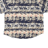 CROSSINGS Mens Hawaiian Shirt Beige Floral XL