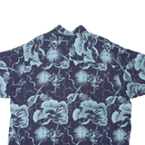 NATURAL ISSUE Mens Hawaiian Shirt Blue Viscose Floral 2XL