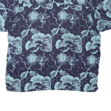 NATURAL ISSUE Mens Hawaiian Shirt Blue Viscose Floral 2XL