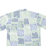 COOK STREET Mens Hawaiian Shirt Green Floral M