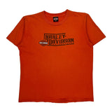 Appleton Wisconsin Harley Davidson Graphic T-Shirt - XL Orange Cotton