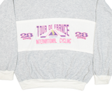 TORTONI Tour De France Womens Sweatshirt Grey Collared 90s M
