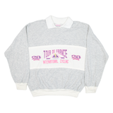 TORTONI Tour De France Womens Sweatshirt Grey Collared 90s M