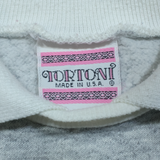 TORTONI Tour De France Womens Sweatshirt Grey Collared 90s M