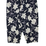 Floral Womens Trousers Blue Regular Tapered W34 L27