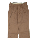 Mens Trousers Brown Regular Straight W30 L29