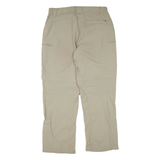 ME RU Womens Trousers Beige Regular Straight Nylon W34 L30