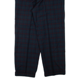 Check Mens Trousers Blue Regular Tapered W32 L29