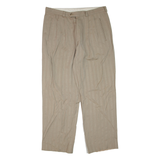 Mens Trousers Beige Regular Tapered W34 L30