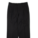 Mens Trousers Black Regular Straight W32 L29