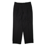Mens Trousers Black Regular Straight W32 L29