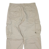 Cargo Mens Trousers Beige Regular Straight W34 L29