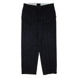 GINO RIZZI Check Mens Trousers Green Regular Tapered W34 L31